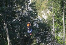 Adrenalinski zipline Bovec-Učja čez neokrnjeno naravo reke Učja